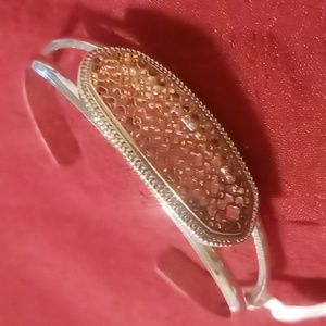 Luci B collection cuff bracelet silver and gold tone.